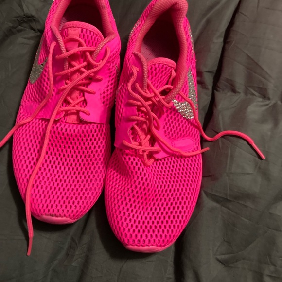 Hot pink swavorski crystal bling shoes - Picture 5 of 8